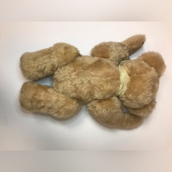 Vintage Jointed plush bear with gold scarf - Picture 3 of 7